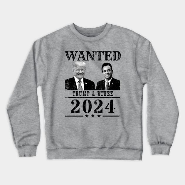 WANTED Trump & Vivek 2024 Crewneck Sweatshirt by Decamega